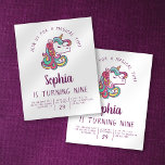 Budget Unicorn Kid's Birthday Party Invitation Flyer<br><div class="desc">Invite friends and family to celebrate your child's birthday with this cute unicorn party invitation. **PLEASE READ BEFORE PURCHASING** Budget invitations are non-standard sizes (4.5" x 5.6") and the closest fitting envelope is an A6 which is available in all sorts of colours at your local stationery store. They are printed...</div>