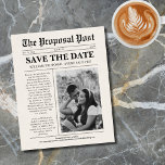 Budget Unique Wedding Newspaper Save The Date<br><div class="desc">Announce your special day in style without breaking the bank with our Budget Unique Wedding Newspaper Save The Date! This creative and wallet-friendly option captures the essence of vintage newspapers while keeping costs down. Featuring clever headlines, charming graphics, and space for your essential details, it's a unique way to let...</div>