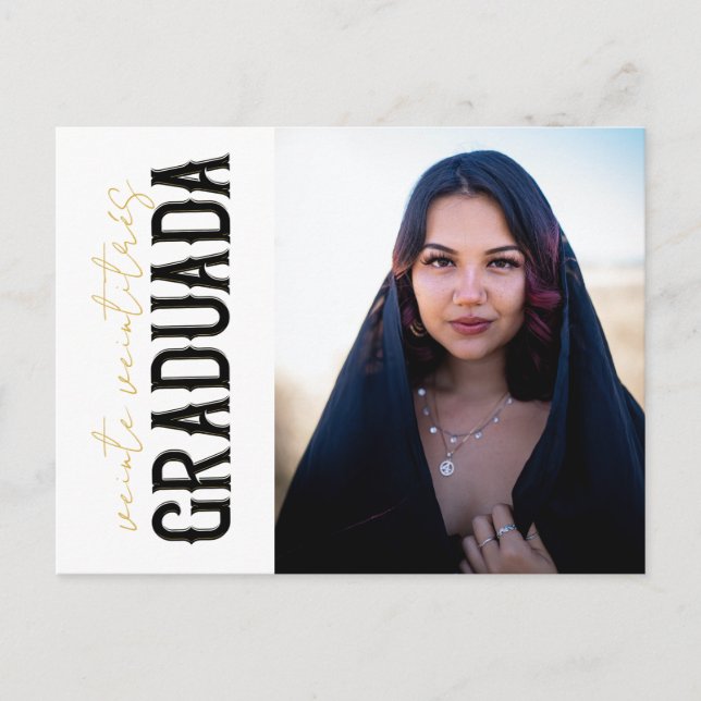 BUDGET veinte veintitrés Graduada Post Card (Front)