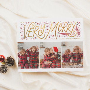 Budget Very Merry Hand Lettering 3 Photo Christmas