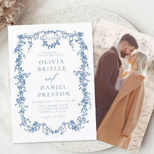 Budget Victorian French Photo Blue Wedding Elegant