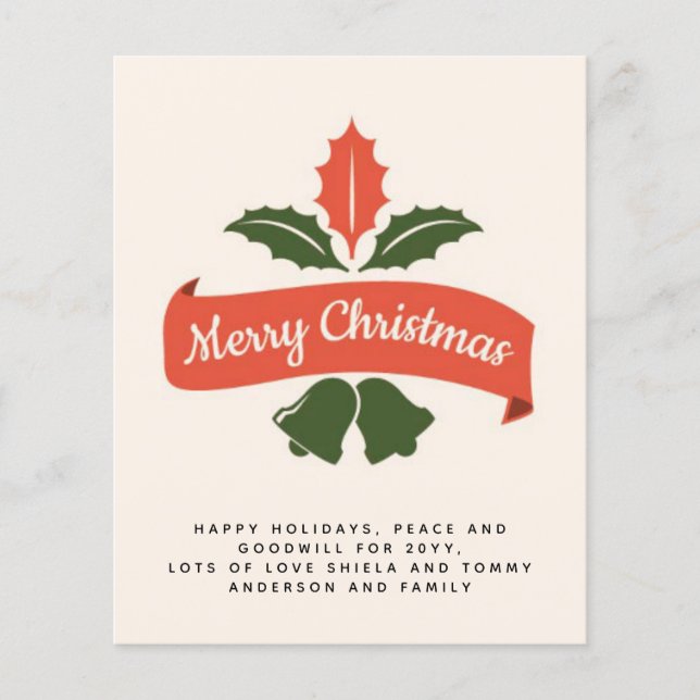 Budget Vintage Christmas Invite Letter (Front)