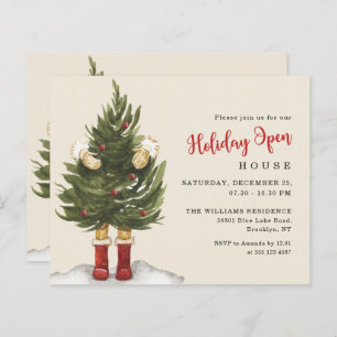 Budget Vintage Christmas Tree   House Party Flyer