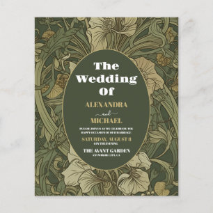 Budget Vintage Floral Art Nouveau Wedding