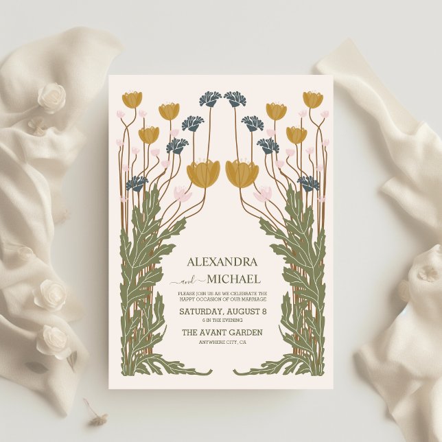 Budget Vintage Floral Art Nouveau Wedding Flyer (Creator Uploaded)