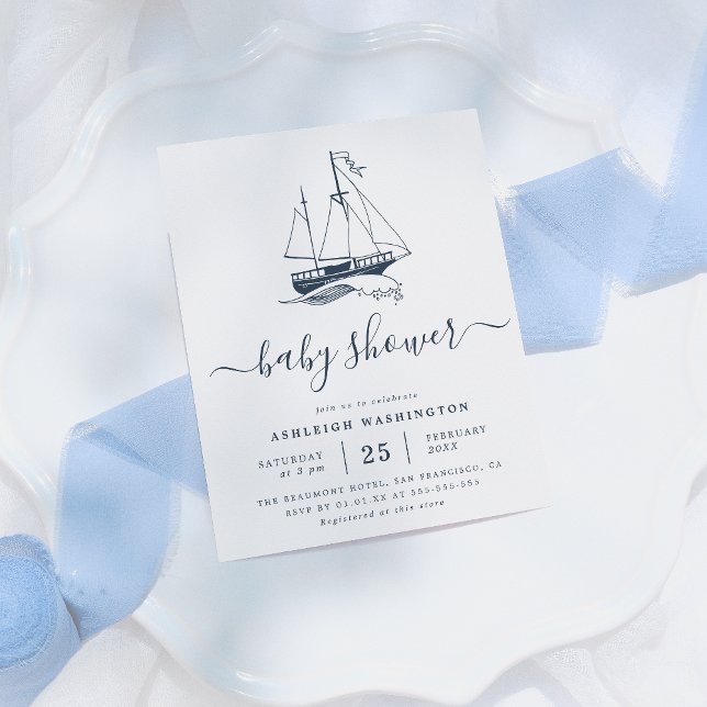 Budget Vintage Navy Ship Nautical Baby Shower (Creator Uploaded)