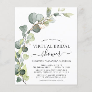 Budget Virtual Bridal Shower Greenery Eucalyptus