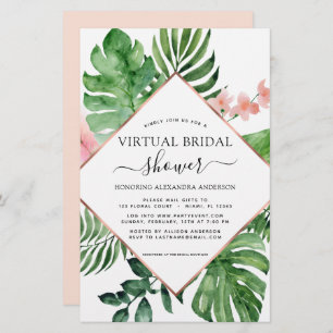 Budget Virtual Bridal Shower Tropical Palm