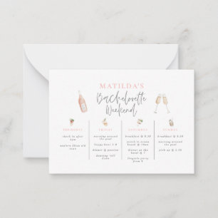 budget Watercolor Bachelorette weekend Card