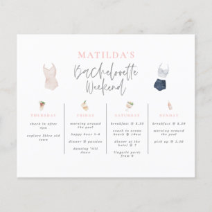 budget Watercolor drinks bachelorette weekend