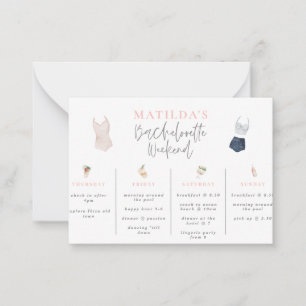 budget watercolor drinks bachelorette weekend card