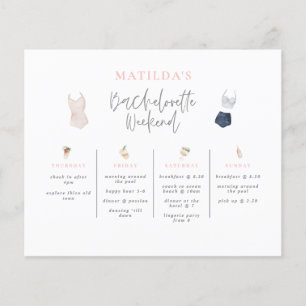 budget Watercolor drinks bachelorette weekend  Flyer