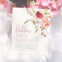 Budget Watercolor Flowers Garden Bridal Shower