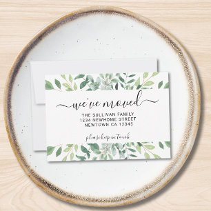 Budget Watercolor Foliage We've Moved Announcement