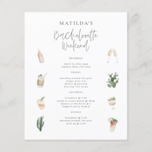 budget Watercolor girly Bachelorette weekend