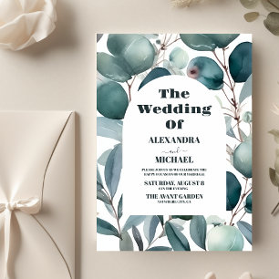 Budget Watercolor Greenery Eucalyptus Wedding
