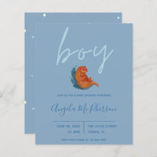Budget    Watercolor Otter Baby Shower Invite