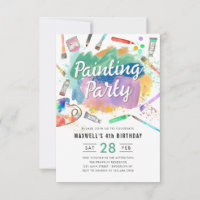 Budget Watercolor Paint Painting Party Birthday