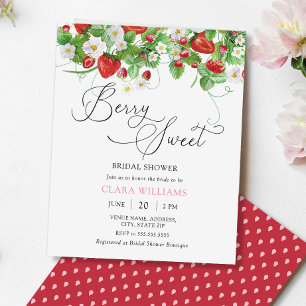 Budget Watercolor Strawberry Bridal Shower
