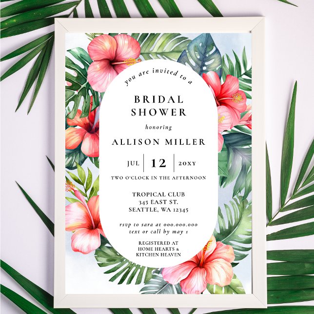 Budget Watercolor Tropical Flowers Bridal Shower (Creator Uploaded)