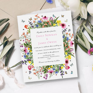 Budget Watercolor Wildflower Wedding