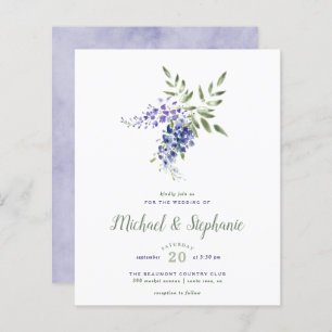 Budget Watercolor Wisteria Bouquet Wedding