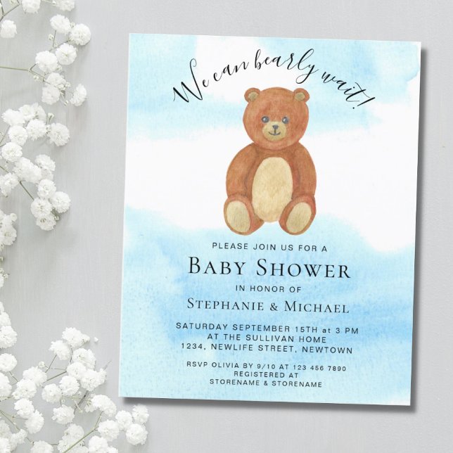 Budget We Can Bearly Wait Couples Baby Shower  (Creator Uploaded)