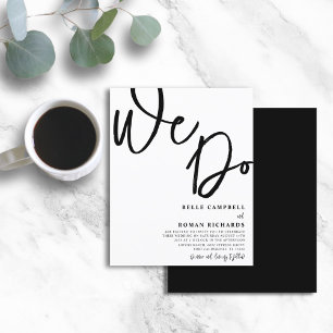 Budget We Do Script Black & White Wedding 