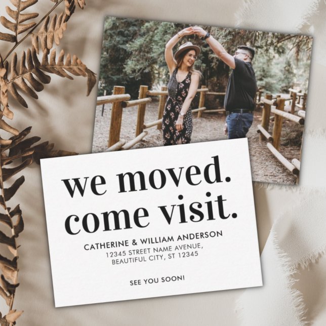 Budget We Moved Come Visit Photo Moving Card (Creator Uploaded)