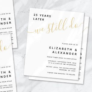 Budget We Still Do Vow Renewal Invitation