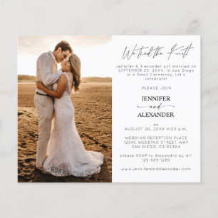 Budget We Tied the Knot 1 Wedding Reception Flyer