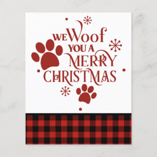 BUDGET We Woof you a Merry Christmas Dog Card