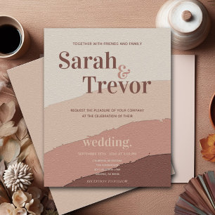 Budget Wedding 70's Inspired Earthy Abstract