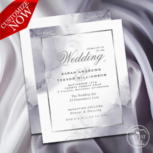 Budget Wedding Abstract Dusty Plum  Silver