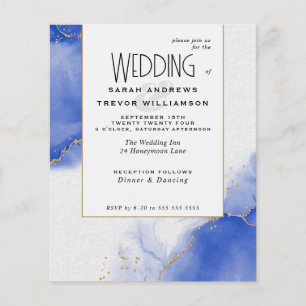 Budget Wedding Abstract Royal Blue Skies