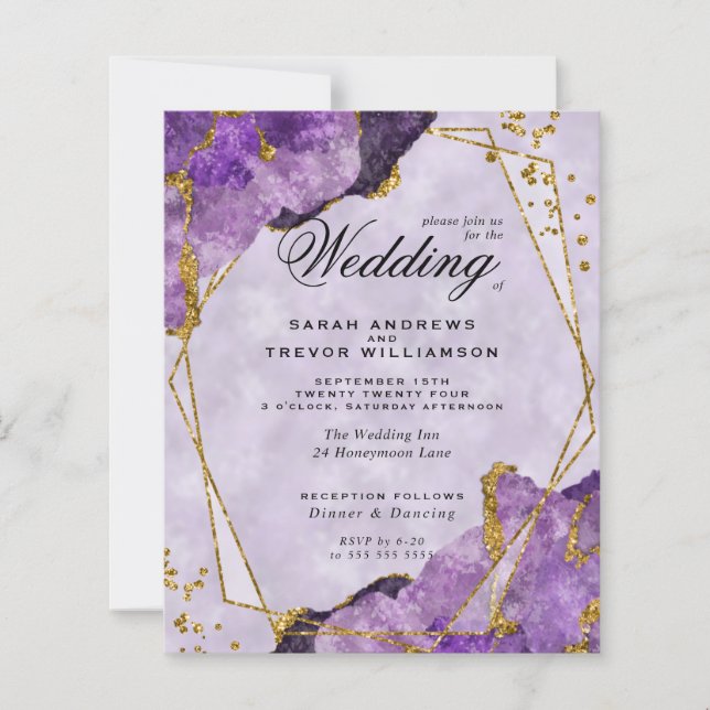 Budget Wedding Amethyst Gemstone Crystals (Front)