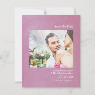 Budget Wedding Announcement Photo Metallic Effect
