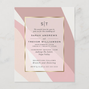 Budget Wedding Blush Dusty Rose Gold Abstract