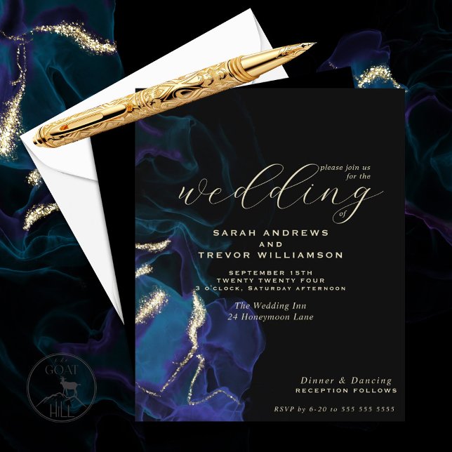 Budget Wedding Celestial Blue Alcohol Ink (Creator Uploaded)