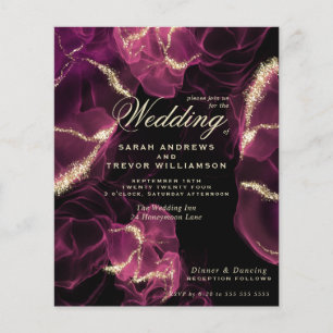 Budget Wedding Crimson Berry Alcohol Ink