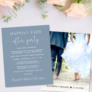 Budget Wedding Dusty Blue Happily Ever After Party