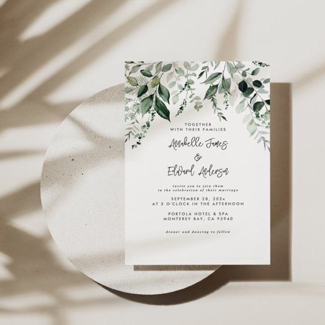 Budget Wedding eucalyptus details, invitation chic (Creator Uploaded)