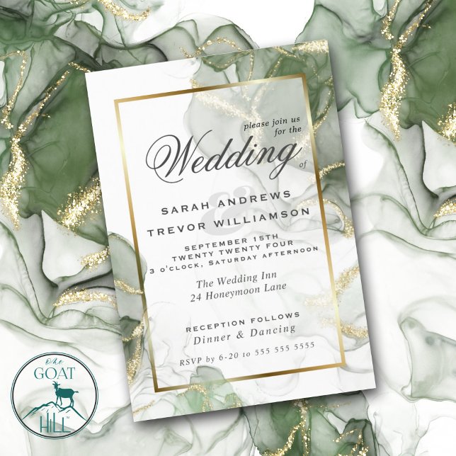 Budget Wedding Gold Muted Sage Green Ink (Creator Uploaded)