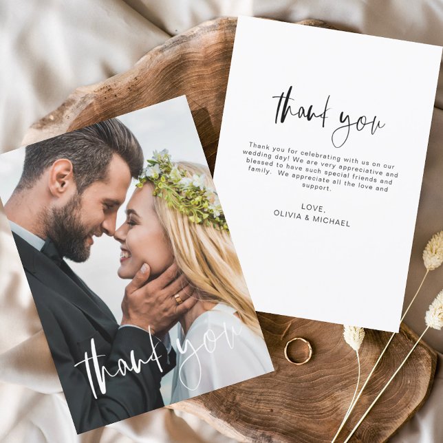 Budget Wedding Handwritten Thank You Photo  Flyer (Creator Uploaded)
