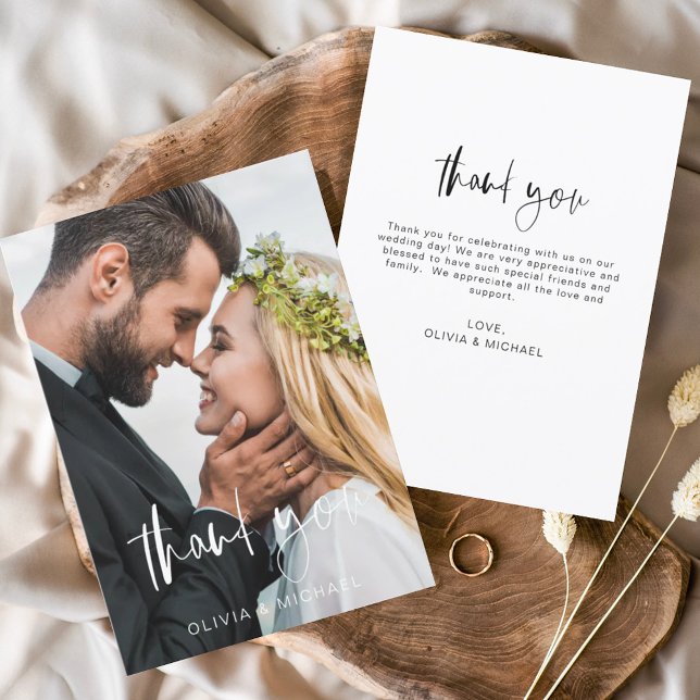 Budget Wedding Handwritten Thank You Photo  Flyer (Creator Uploaded)