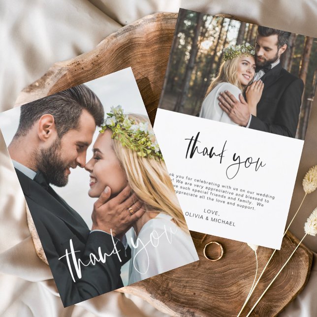 Budget Wedding Handwritten Thank You Photo  Flyer (Creator Uploaded)
