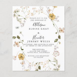 Budget Wedding Invitation  Flyer