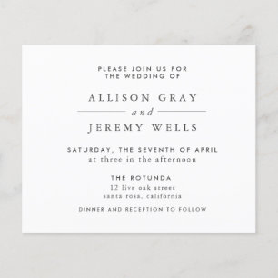 Budget Wedding Invitation Flyer