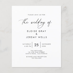 Budget Wedding Invitation  Flyer