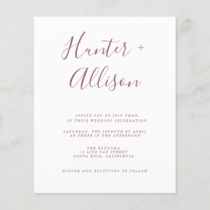 Budget Wedding Invitation  Flyer